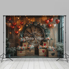 Lofaris Retro Brown Wall Balloons Greenery Floral Backdrop