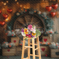 Lofaris Retro Brown Wall Balloons Greenery Floral Backdrop