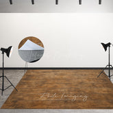 Lofaris Retro Brown Wooden Pattern Fabric Floor Backdrop