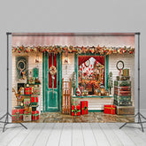 Lofaris Retro Festive Christmas Vibe Santa Workshop Backdrop