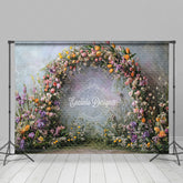 Lofaris Retro Floral Garland Spring Photography Backdrop