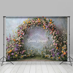 Lofaris Retro Floral Garland Spring Photography Backdrop