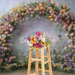 Lofaris Retro Floral Garland Spring Photography Backdrop