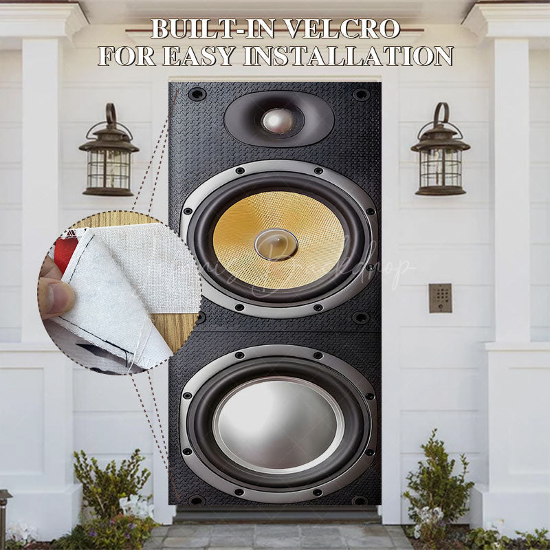 Lofaris Retro Gray Floor-Standing Speaker Party Door Cover