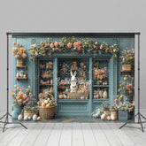 Lofaris Retro Green Floral Decorative Wall Easter Backdrop