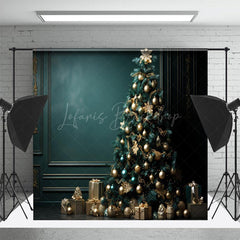 Lofaris Retro Green Kitchen Tree Christmas Room Set Backdrop