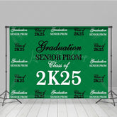 Lofaris Retro Green Step And Repeat Congrats Grad Backdrop