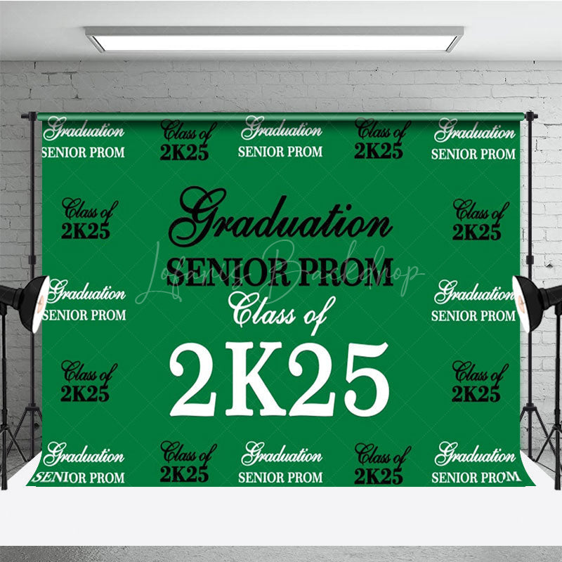Lofaris Retro Green Step And Repeat Congrats Grad Backdrop