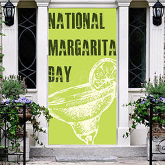 Lofaris Retro Lemon Yellow National Magrarita Day Door Cover
