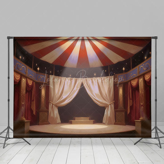Lofaris Retro Luxury Circus Tent Cake Smash Photo Backdrop