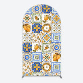 Lofaris Retro Mediterranean Lemon Bridal Shower Arch Backdrop