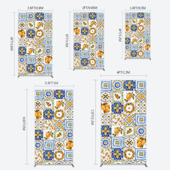 Lofaris Retro Mediterranean Lemon Bridal Shower Rectangle Backdrop