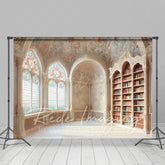 Lofaris Retro Mural Fancy Room Bookshelf Window Photo Backdrop