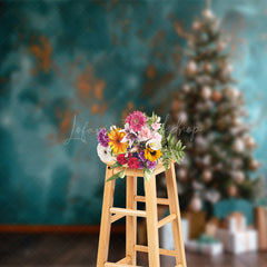 Lofaris Retro Old Style Wall Christmas Tree Holiday Backdrop