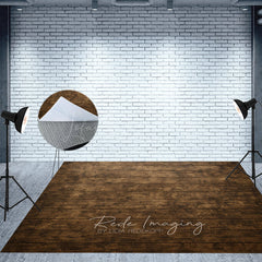 Lofaris Retro Old Style Wood Fabric Floor Backdrop For Photo