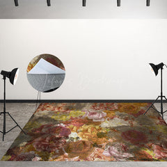 Lofaris Retro Painted Floral Fine Art Room Set Backdrop