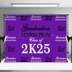Lofaris Retro Purple Step And Repeat Congrats Grad Backdrop