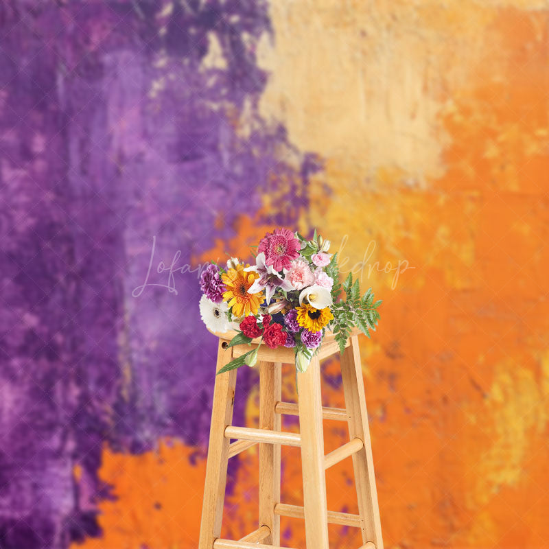 Lofaris Retro Solid Color Graffiti Wall Photography Backdrop