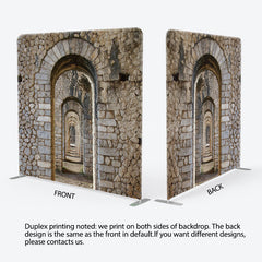 Lofaris Retro Stones Arch Corridor Photo Pillow Case Backdrop