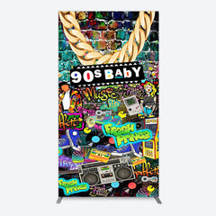 Lofaris Retro Street Graffiti Hip Hop 90s Baby Arch Backdrop