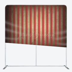 Lofaris Retro Striped Circus Carnival Square Tension Backdrop
