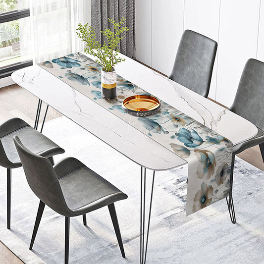 Lofaris Retro Summer Beach Holiday Table Runner Old Style Coastal Scene with Palm Trees Vintage Vacation Party Decor