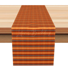 Lofaris Retro Summer Stripe Table Runner in Warm Tones for Old Style and Mid-Century Modern Kitchen Decor