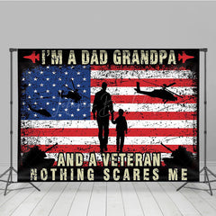 Lofaris Retro Usa Flag Helicopter Dad Grandpa Veteran Backdrop