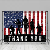 Lofaris Retro Usa Flag Special Forces Thank You Backdrop