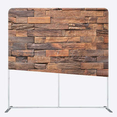 Lofaris Retro Wooden Brick Wall Photo Pillow Case Backdrop