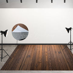 Lofaris Retro Wooden Brown Floral Shop Room Set Backdrop