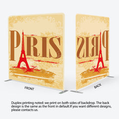 Lofaris Retro Yellow Eiffel Tower Paris Pillow Case Backdrop
