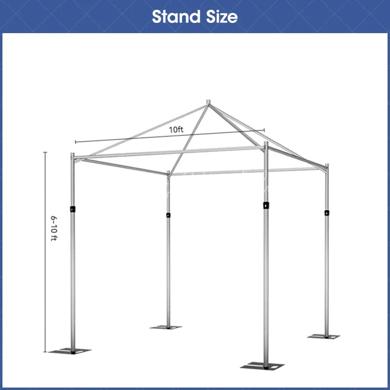 Lofaris Ridge Canopy 10x10ft Pipe and Drape Stand Sturdy Tent Frame Versatile for Business Exhibition Booth Display