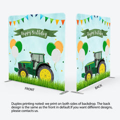 Lofaris Roller Balloon Flag Birthday Square Tension Backdrop