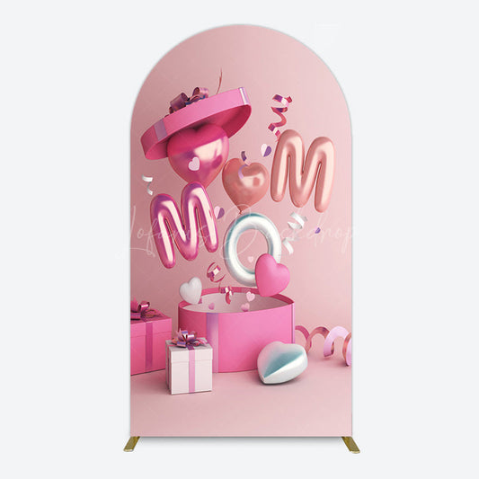 Lofaris Romantic Balloons Gift Box Mothers Day Arch Backdrop