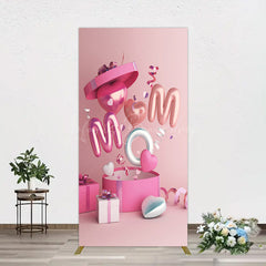 Lofaris Romantic Balloons Gift Box Mothers Day Rectangle Backdrop
