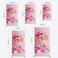 Lofaris Romantic Balloons Gift Box Mothers Day Rectangle Backdrop