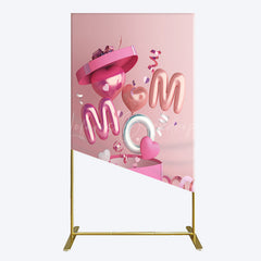 Lofaris Romantic Balloons Gift Box Mothers Day Rectangle Backdrop