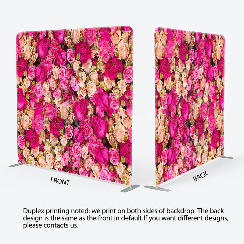 Lofaris Romantic Blooming Roses Wedding Pillow Case Backdrop