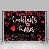 Lofaris Romantic Cocktails Kisses Valentines Day Backdrop