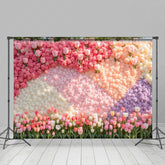 Lofaris Romantic Color Floral Wall Wedding Photo Backdrop