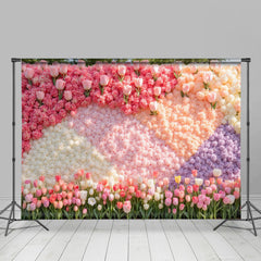 Lofaris Romantic Color Floral Wall Wedding Photo Backdrop