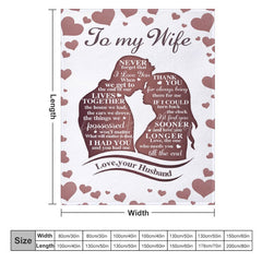 Lofaris Romantic Couple Dense Hearts Custom Text Blanket