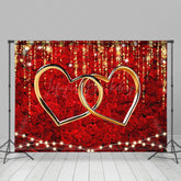Lofaris Romantic Dense Rose Lighted Valentines Day Backdrop