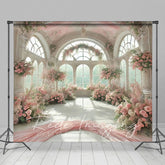 Lofaris Romantic Fancy Room Pink Floral Wedding Photo Backdrop