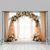 Lofaris Romantic Floral Fairy Arch Curtain Wedding Backdrop