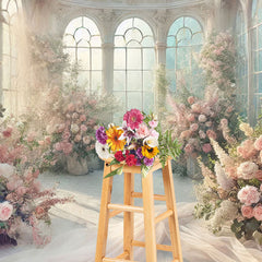 Lofaris Romantic Floral Fancy Room Wedding Photo Backdrop