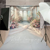 Lofaris Romantic Floral Fancy Room Wedding Sweep Backdrop