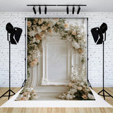 Lofaris Romantic Floral Holy White Wall Wedding Backdrop