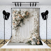 Lofaris Romantic Floral Holy White Wedding Photo Backdrop